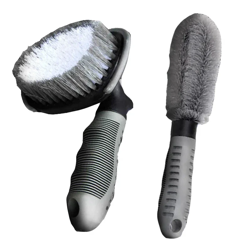 Car Hub Brush Car Wash Brush Soft Hair Motorcycle Tire Cleaning Tools Professional Cleaning Brush