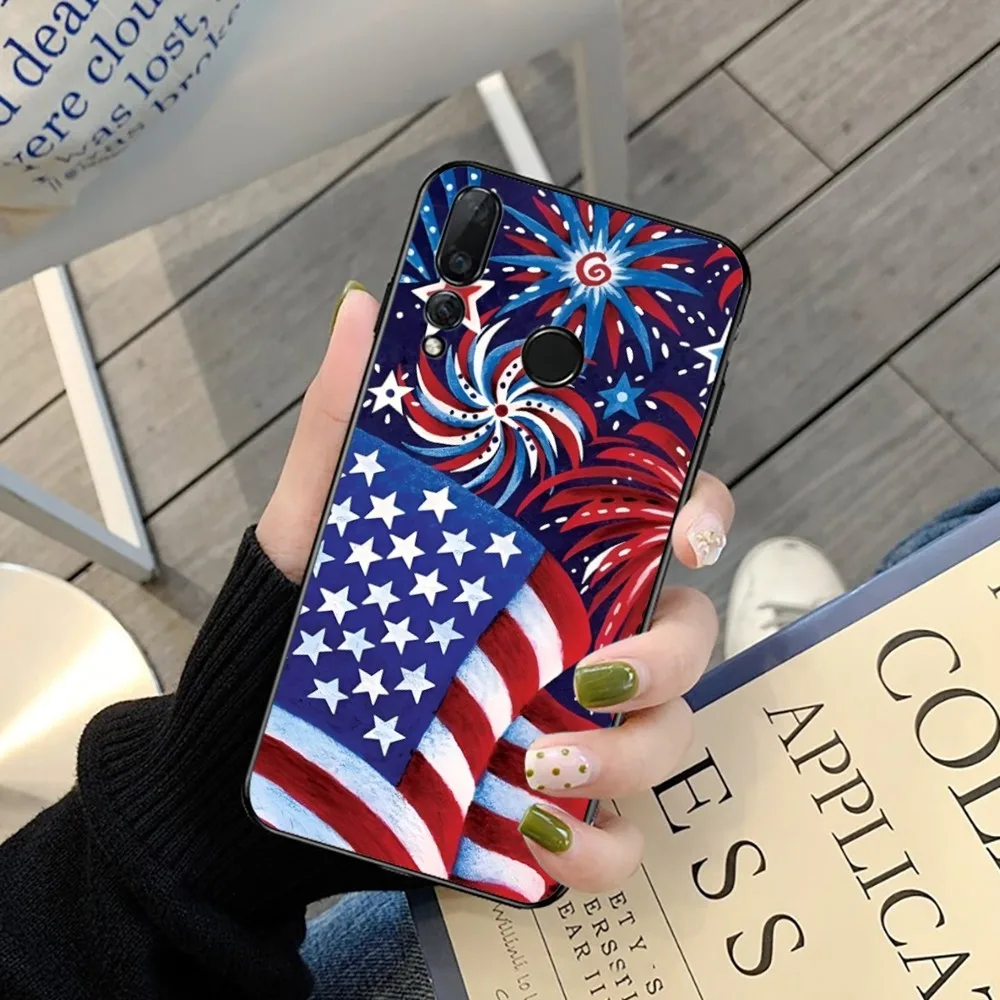 Celebrating Independence Day Party in the United States Phone Case For Huawei Y9 6 7 5 Prime Enjoy 7s 7 8 plus 7a 9e 9plus 8E