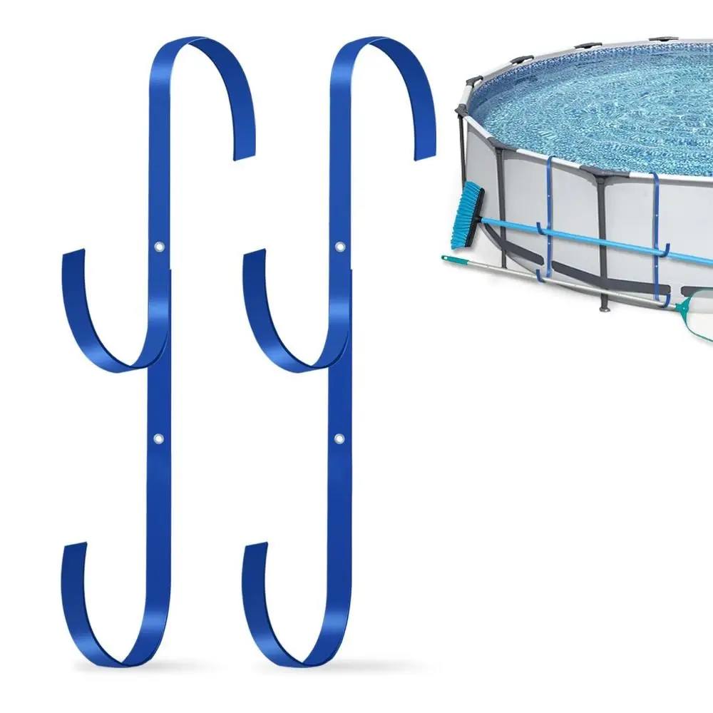 

Plastics Swimming Pool Hooks Suspended Easy to Disassemble Pool Storage Rack Blue Storage Hooks