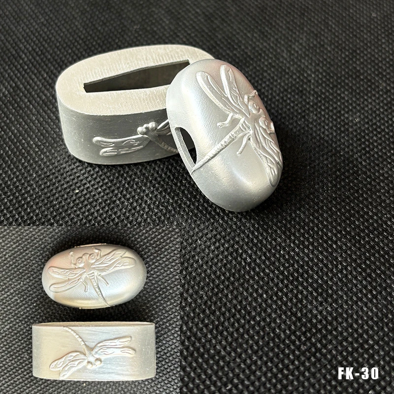 Hochwertige Legierung Katana-Griffkappe Fuchi Kashira Griffkragen für Japanische Schwerter Samurai-Katanas Wakizashi-Schwerter Zubehör – Detail 12