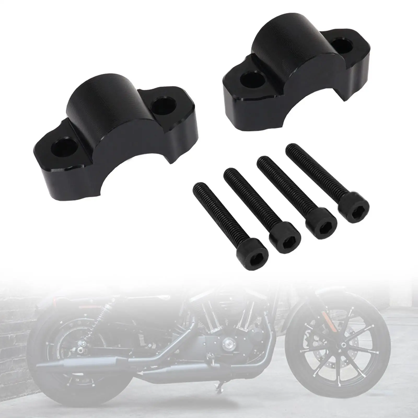 Motocicleta guiador Risers, preto substituir peças para XT700Z 2019-2023, 2x