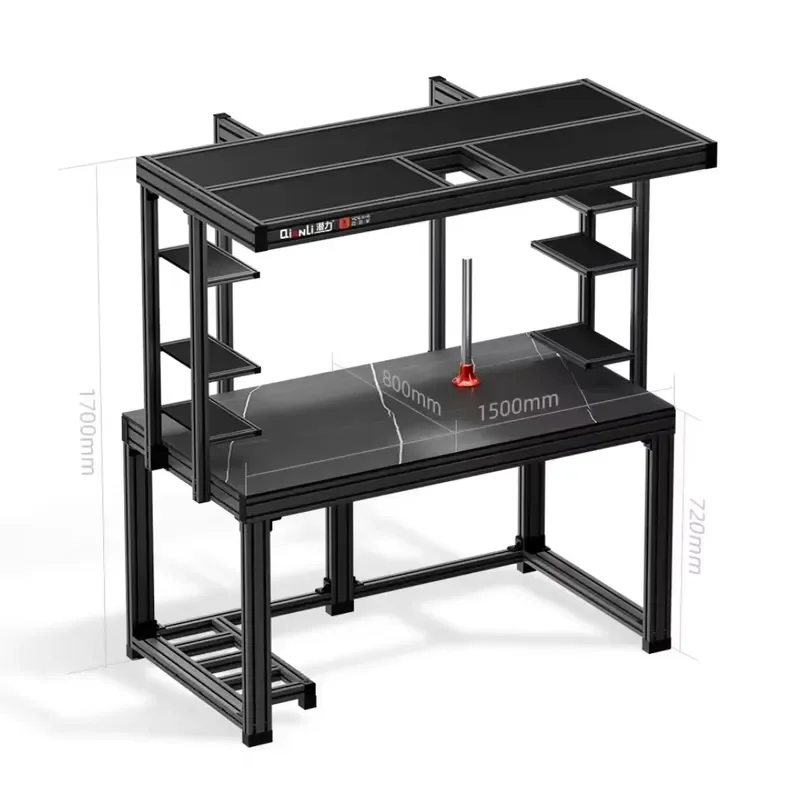 QianLi YCS Customizable Mobile Phone Repair Aluminum Workbench with LED Lighting Maintenance Tool StorageTable