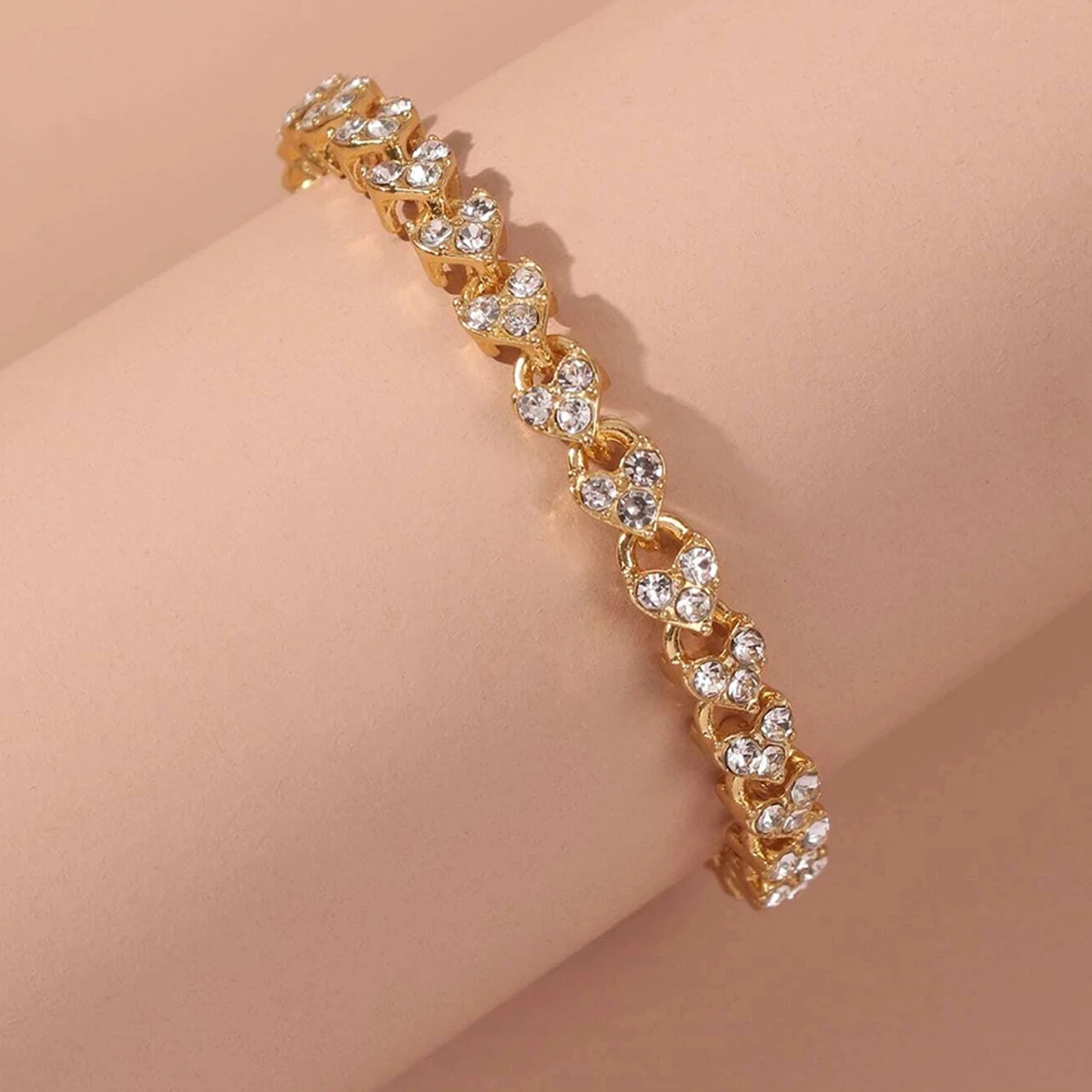 Luxury Cubic Zirconia Crystal Tennis Bracelets For Women Men Gold Color Silver Color Bracelet Chain Jewelry Gifts