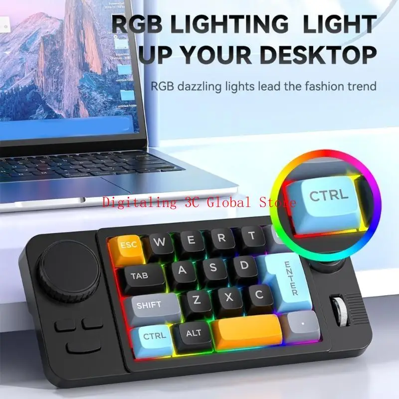 

19 Gaming Keyboard Backlits Hot Swappable Switches Joystick Scroll Wheel