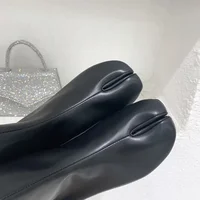 Luxury Design Fashion Split Toe Shoes 2026 Autumn Winter New Ankle Boots Genuine Leather Low Heels Women's Boots - Image 5
