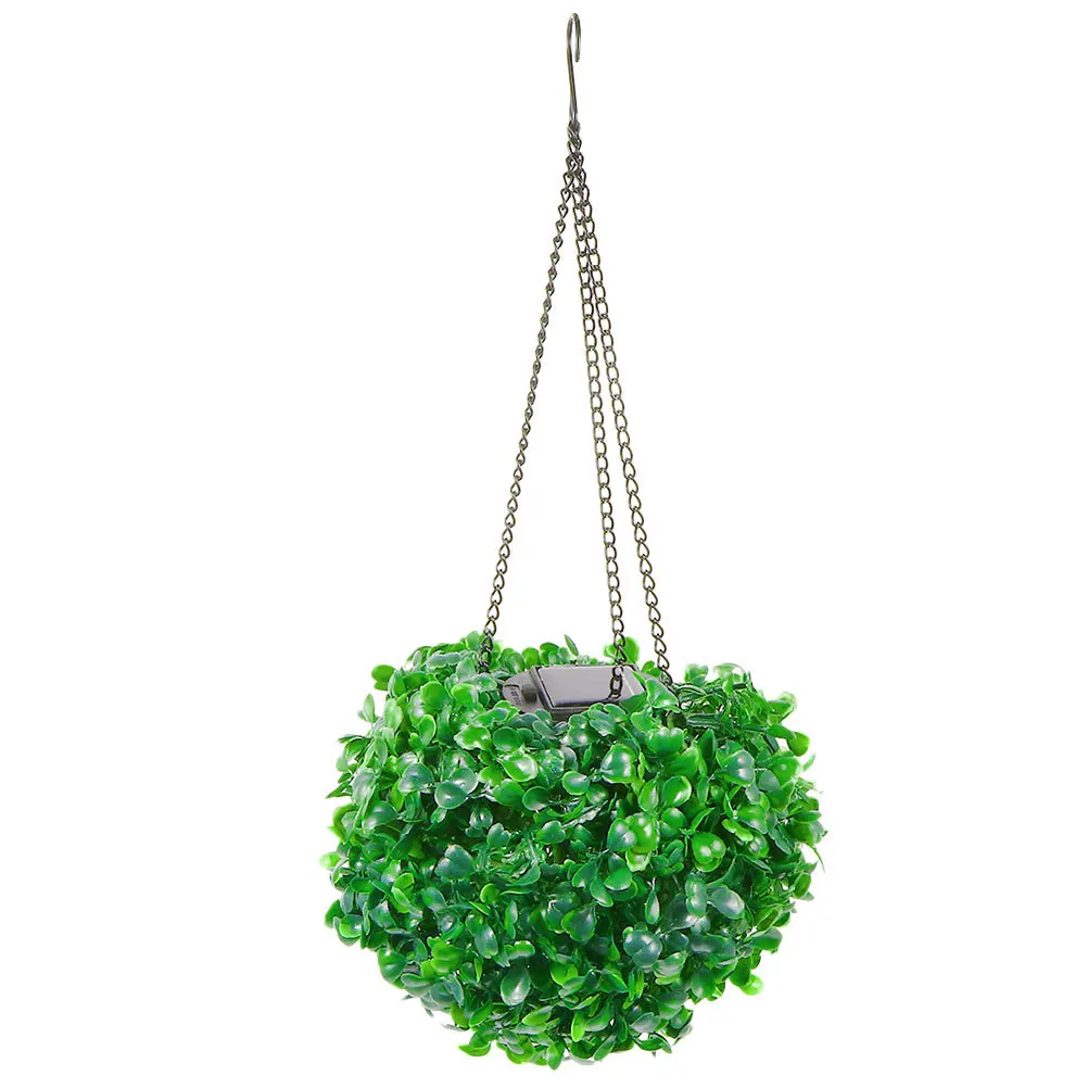 

Solar Lighted Topiary Ball Iron Plastic Hanging Decor for Party Wedding Garden LED Solar Light LED Hanging Ball Lamp