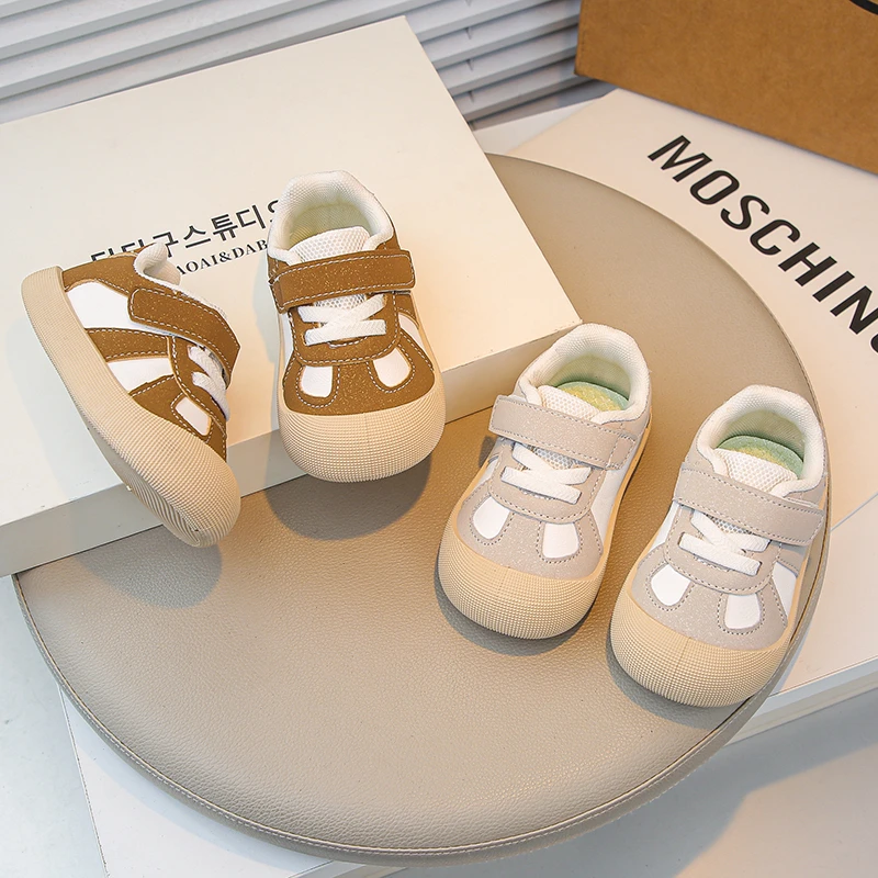 

Baby Casual Shoes Non-slip Cute Toddler Walking Shoes Toes Capped 2025 New Fashion Baby Kids Flat Shoes Comfortable Size 18-29