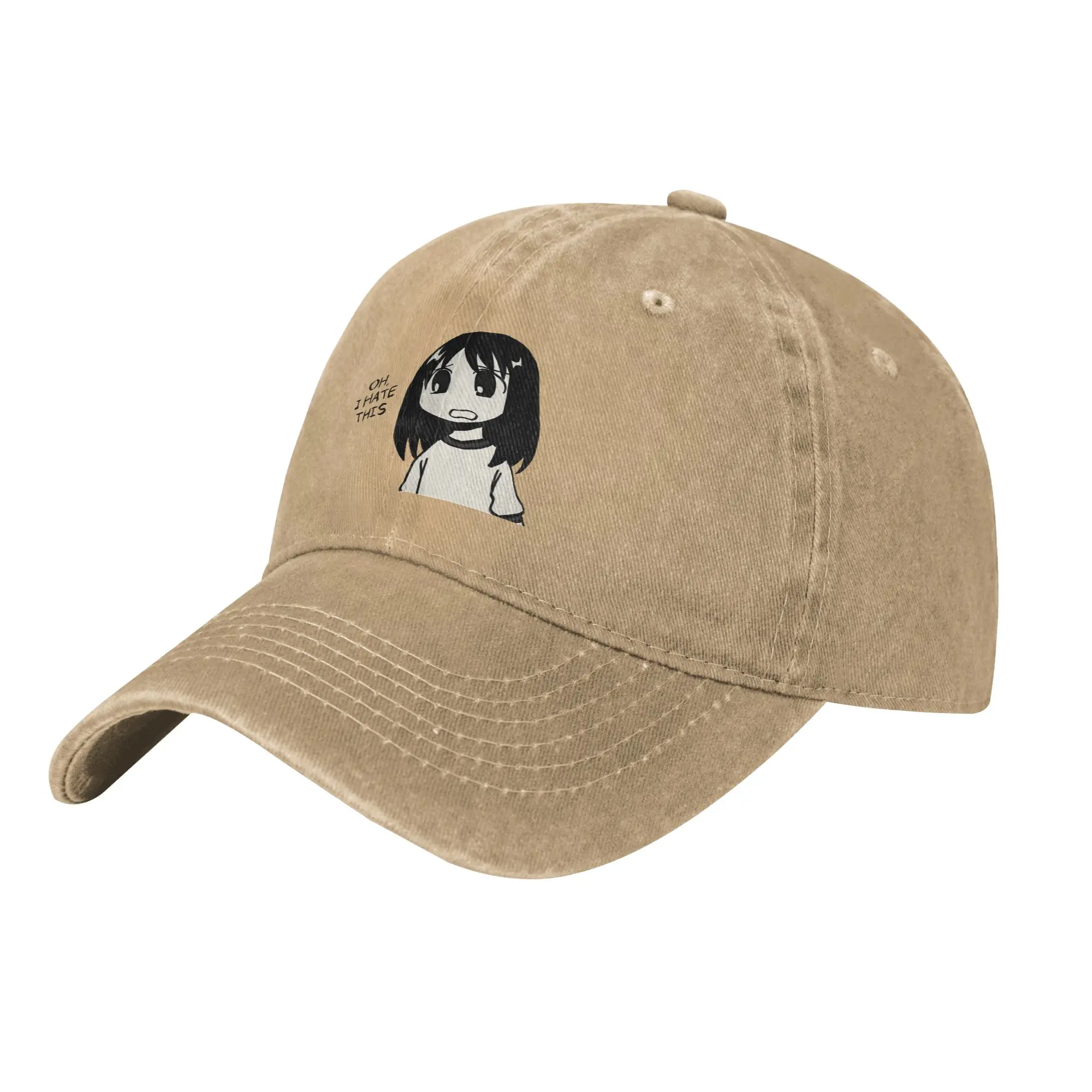 I Hate This Osaka Azumanga Daioh Meme Baseball Caps Vintage Distressed Denim  Snapback Hat Men Women Outdoor Running Hats Cap