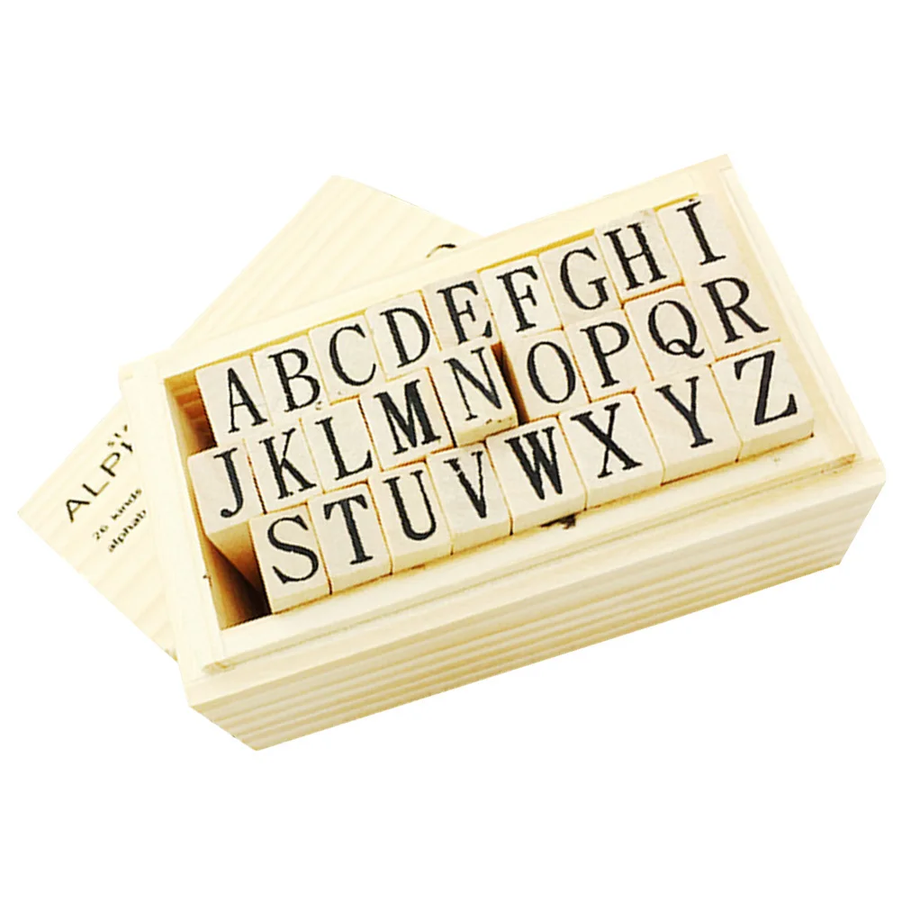 

1Set Alphabet Combination Stamp Wooden English Letter Seal for DIY Stationery Decorative Craft Stamper Multi-Purpose