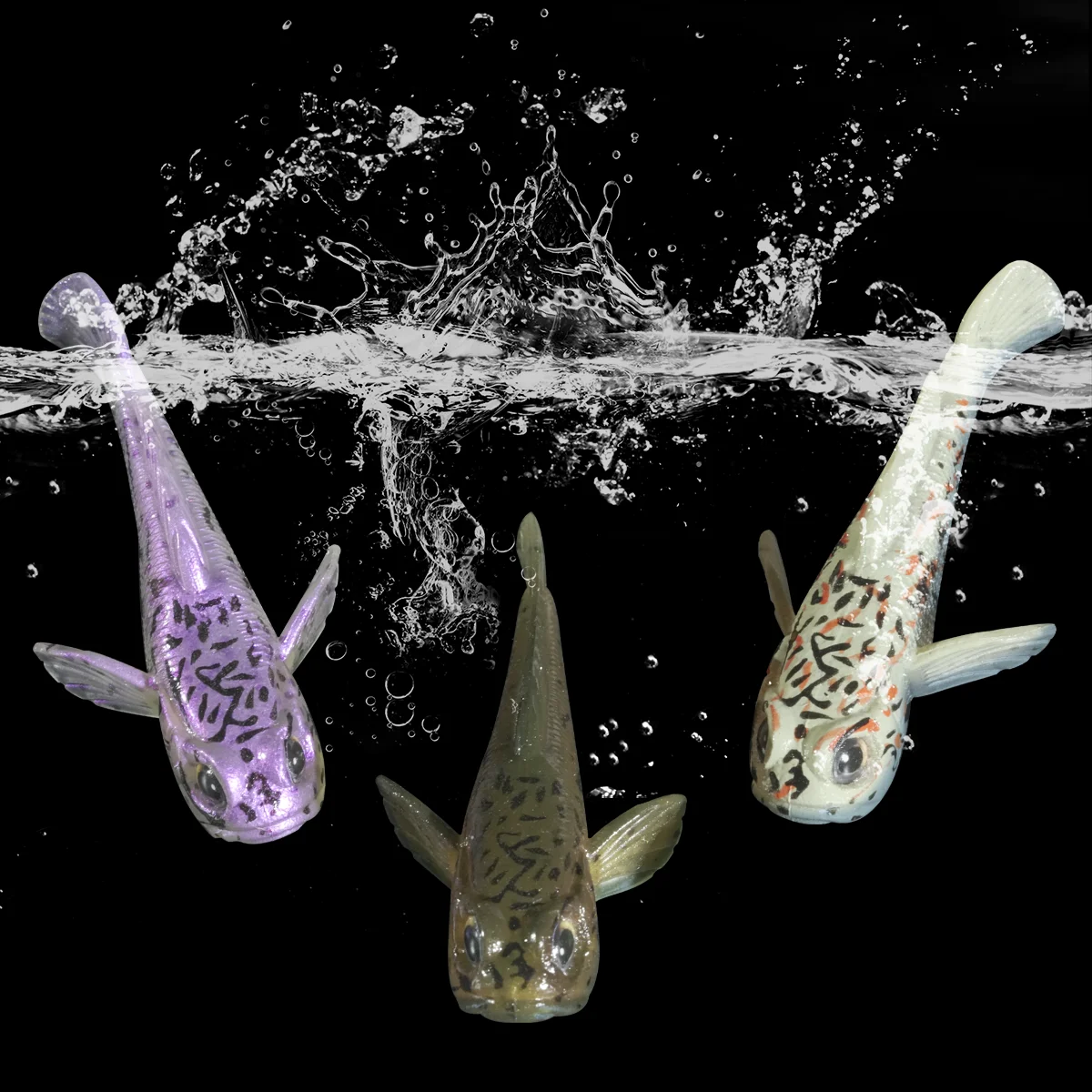 1PCS 75mm 9.3g Goby Soft Lure Swimbait 0.33oz 3inch Fish baits Finest Detailed Top Quality Softbait soft Fishing Bait