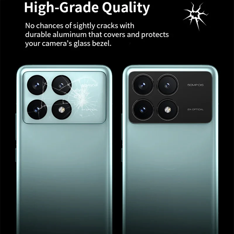 Aluminum Alloy Camera Lens Protectors For Xiaomi Poco F6 Pro Camera Protection Film Cover For Poco F6Pro PocoF6 Pro PocoF6Pro