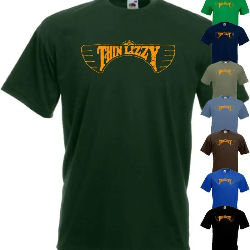 Thin Lizzy Poster 5 T Shirt Hard Rock Green Blue Black Olive All Sizes S 5Xl