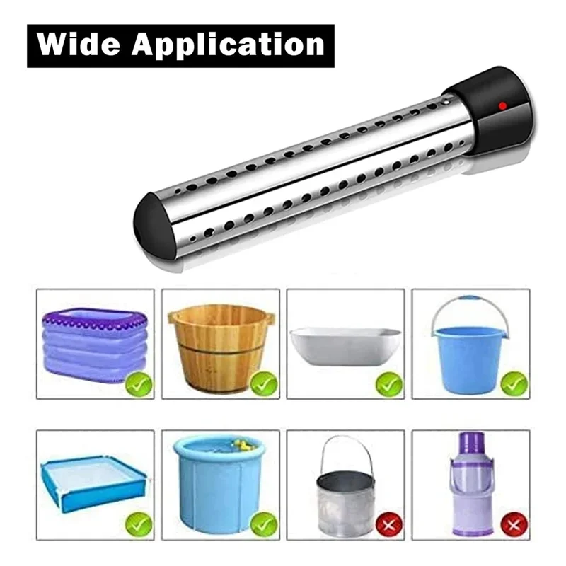 Calentador de agua de inmersión, calentador de cubo eléctrico de 2500W con temporizador, calentador de bañera de hidromasaje con apagado automático para el hogar, calentador de pies con enchufe europeo de invierno