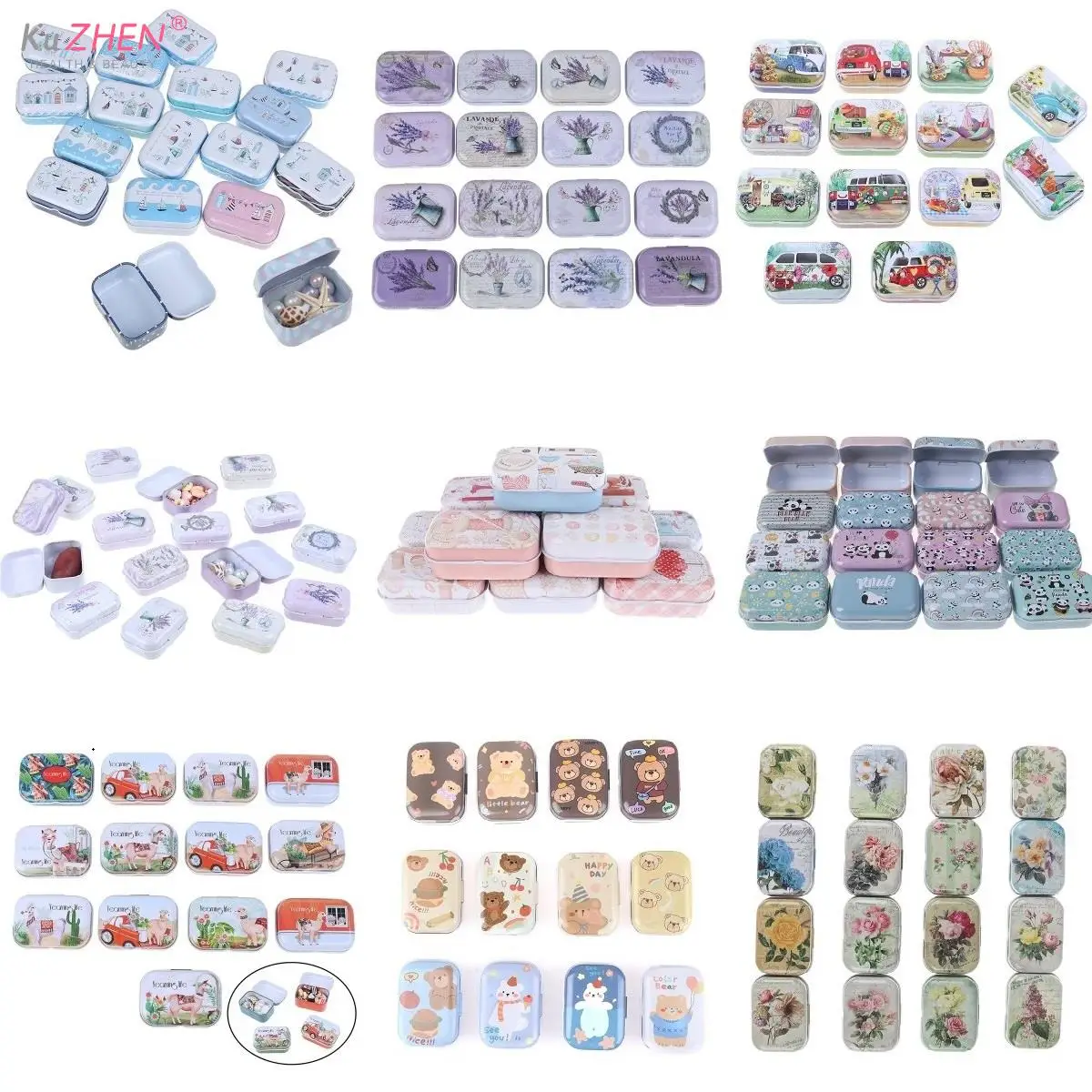 1PCS Pill Case Pills Container Empty Storage Case Box Rhinestones Gems DIY Jewelry Accessories Tin Pill Organizer Tools Pill Box