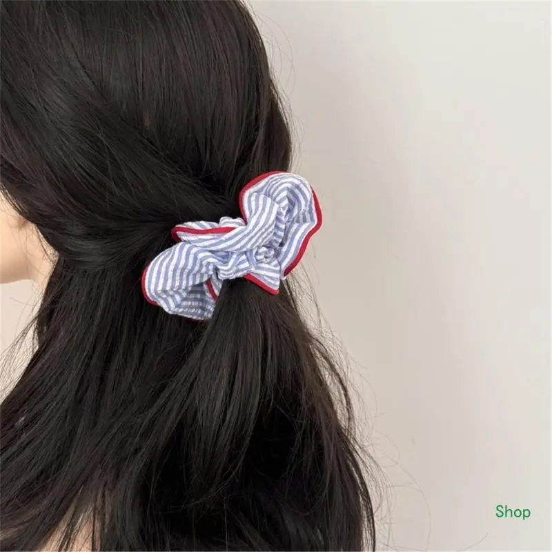 Dropship Striped Scrunchy Kucyk Holder Elastyczna opaska do włosów dla kobiet Wszystkie pasujące gumki do włosów