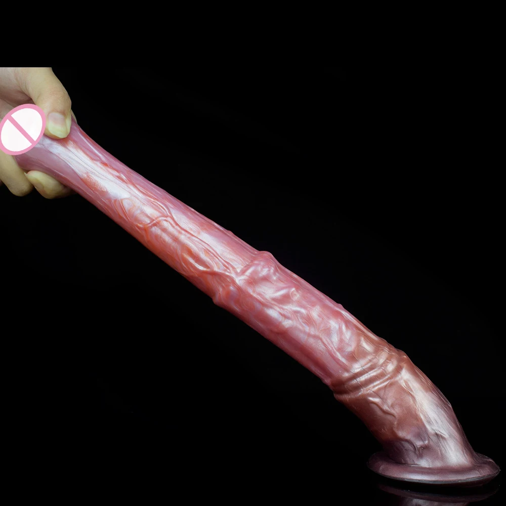 Anal Plug Masturbate Long Realistic Horse Dildo With Sucker Silicone Colorful Animal Penis Fantasy Sex Toys Shop For Men Women