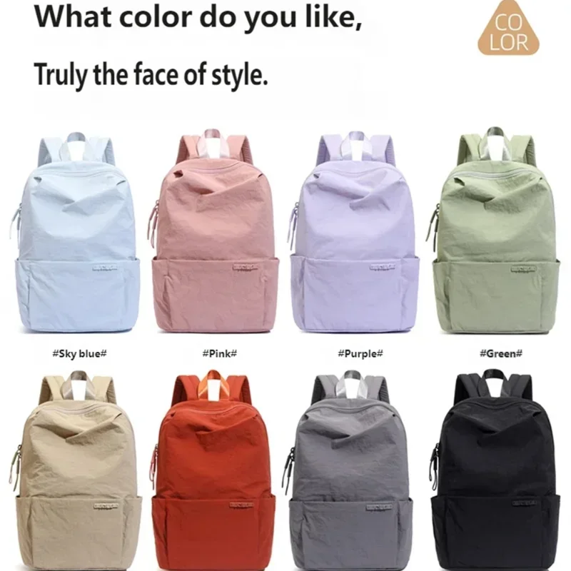Fashion Backpack Lightweight Women's New Simple Travel Portable Backpack Large Capacity Outdoor School Girl's Schoolbag