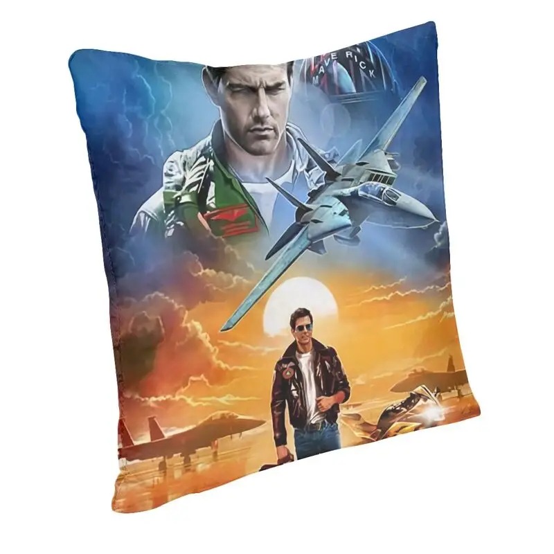 Top Gun Air Force Fighter Jets Maverick Tom Cruise Movie Pillow Case Sofa Modern Cushion Cover Soft 45x45cm Pillowcase