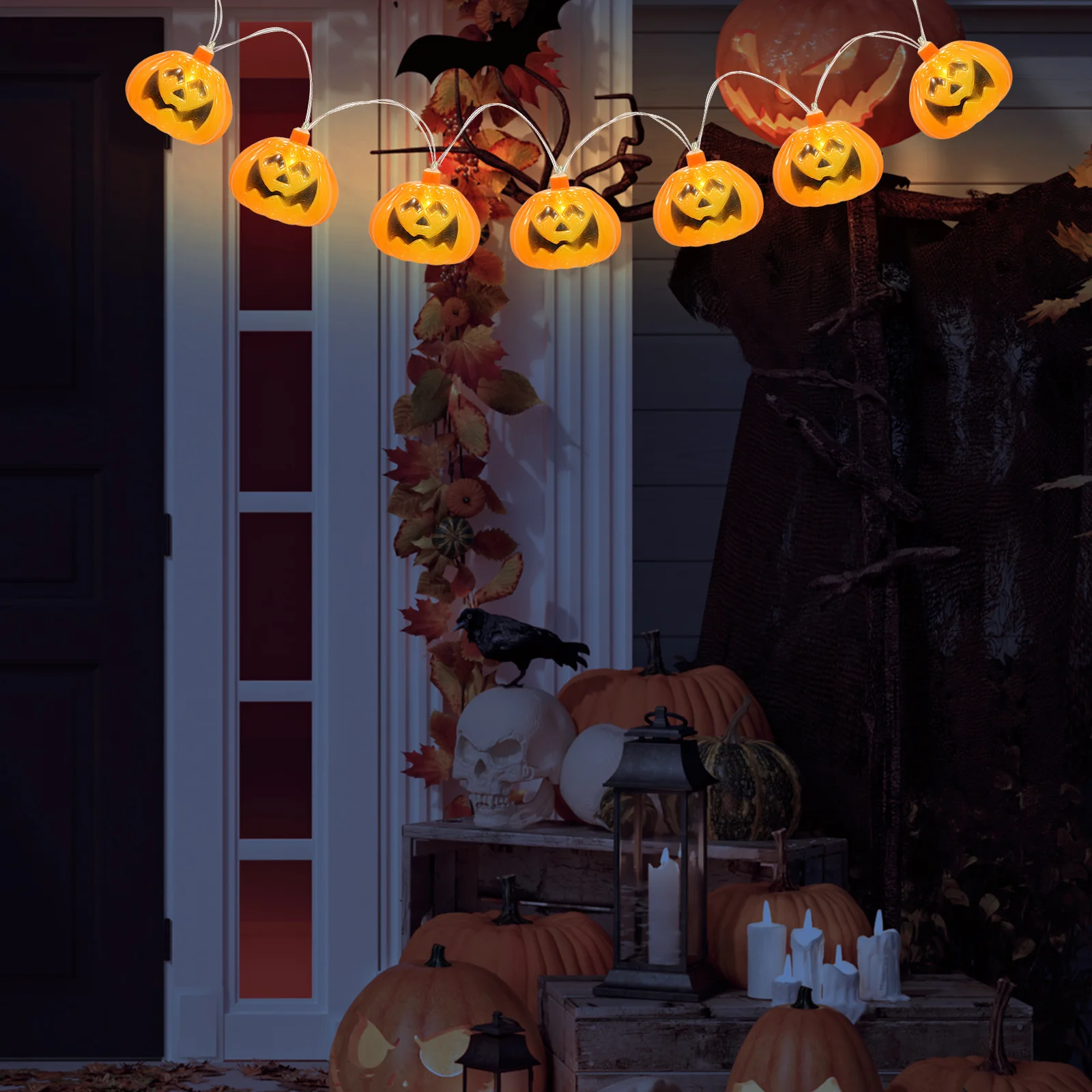 3 متر 20 المصابيح LED اليقطين ضوء هالوين سلسلة مصباح لقضاء عطلة ديكور سطح المكتب الموقد رف نافذة الديكور #5