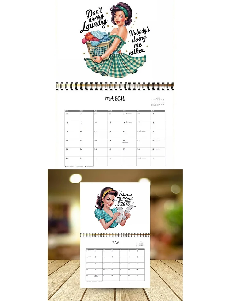 2025 Housewife Walls Calendar Funny Wall Art Humor Gift Prank Calendar A Creative Gift For Friends Workmates Family