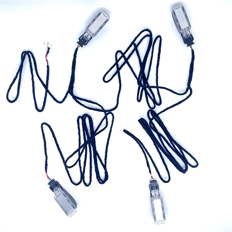 Car footwell light halogen lamp Cable wiring harness For vw Seat Toledo Leon Ibiza A3 A4 B6 B7 B8 A5 A6 C6 C7 A7 A8 Q3 Q5 Q7 TT