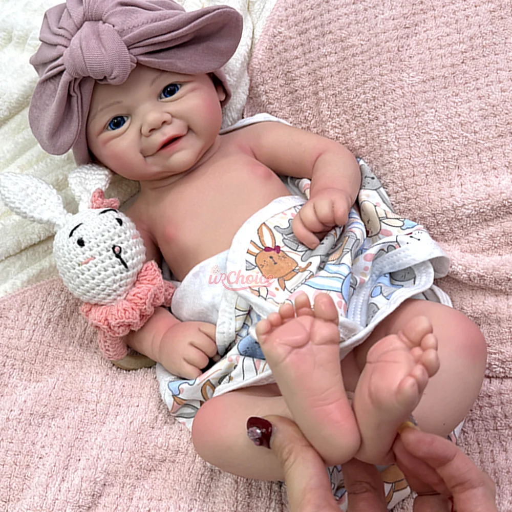 Vivienne per ragazza rinata in silicone pieno impermeabile da 17 pollici con pelle dipinta bambola per neonato realistica Muñeca Reborn per regalo per bambini
