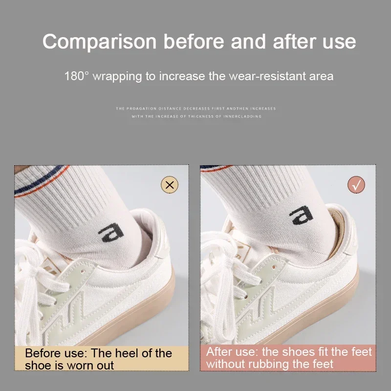 2024 Heel Stickers Heel Protectors Sneaker Shrinking Size Insoles Anti-wear Feet Shoe Pads Adjust Size High Heel Cushion Inserts