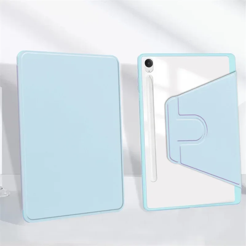 حافظة جلدية للكمبيوتر اللوحي لهاتف سامسونج جالاكسي تاب S11 S10 FE 2025 SM-X730 SM-X736 أكريليك 360 ° غطاء دوار مقاوم للصدمات