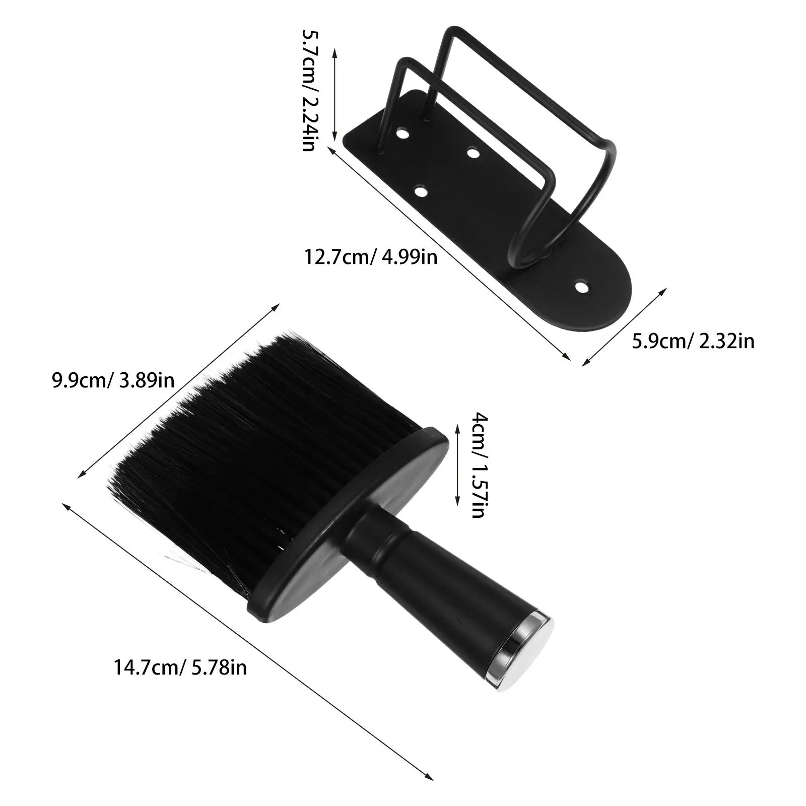 Barber Neck Duster Brush Soft Bristles Hair Removal Clipper Wall Mount Holder Organizer Professional Barber Station Hairdressing - view 3