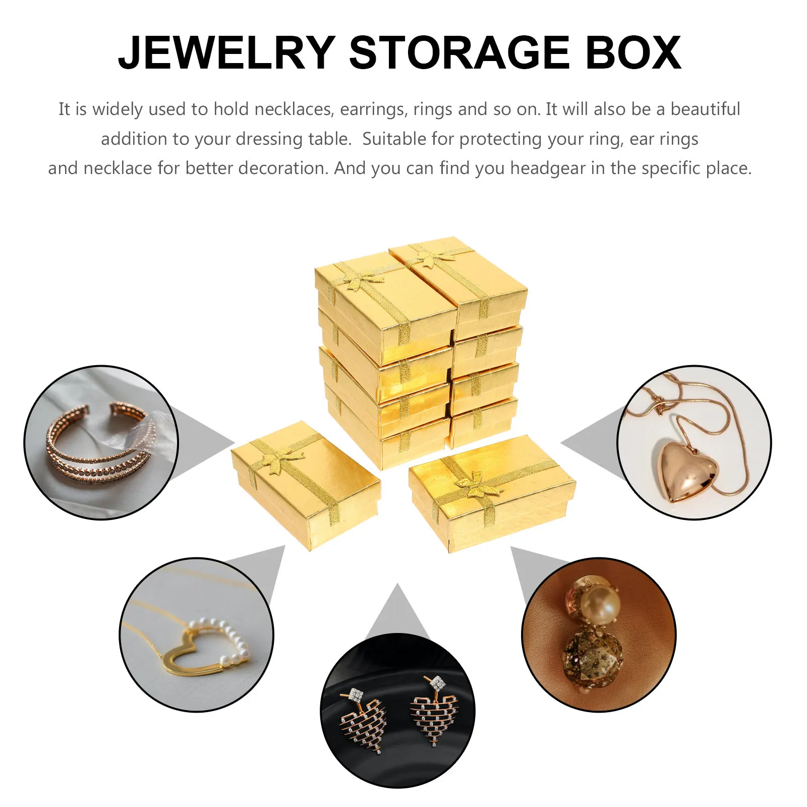 24Pcs Jewelry Storage Box Portable Small Container for Rings Earrings Necklaces Gift Packaging Necklace Packing Boxes