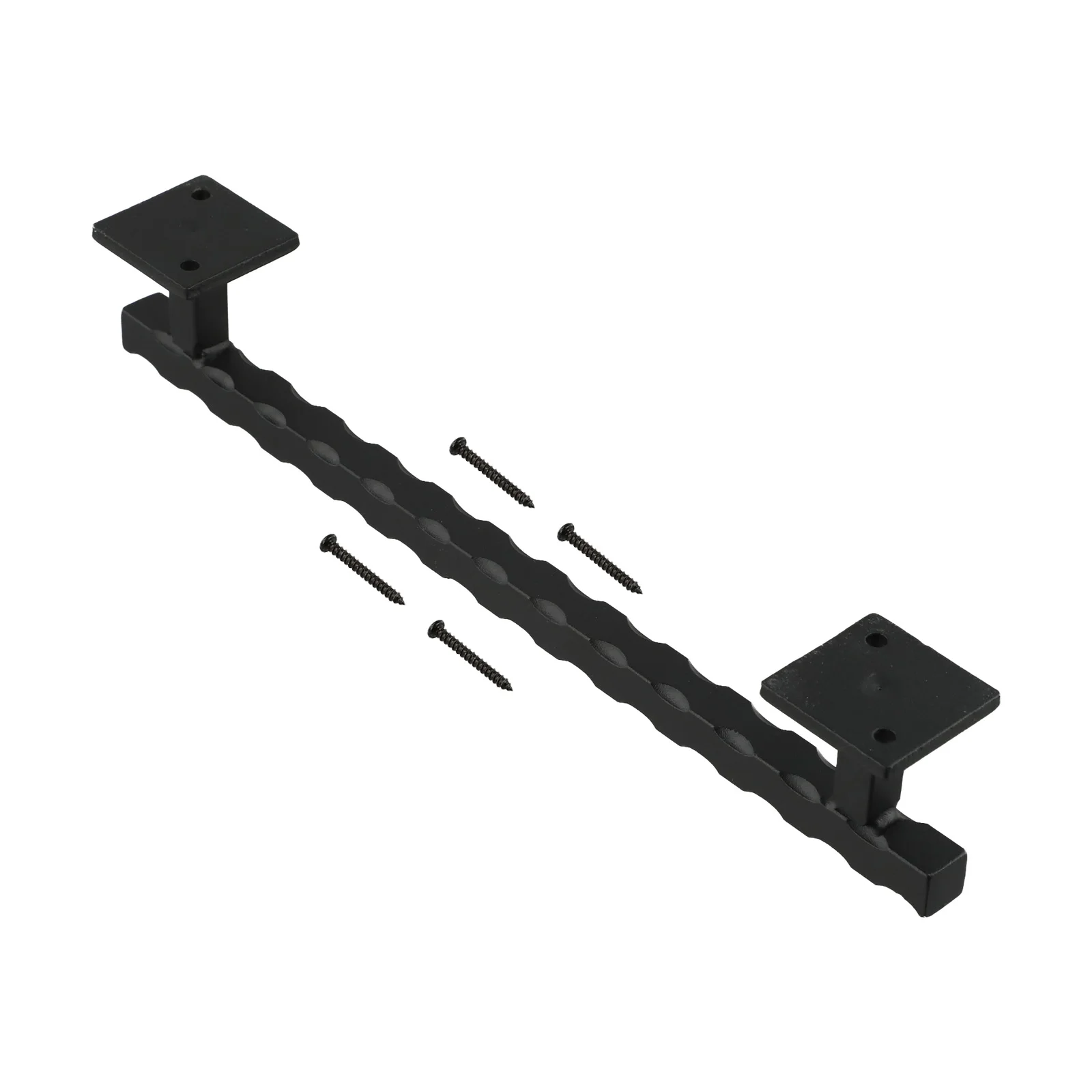 Poignée de porte coulissante de grange de 12 pouces, esthétique distincte, utilisation intérieure et extérieure, finition noire mate, décoration de maison