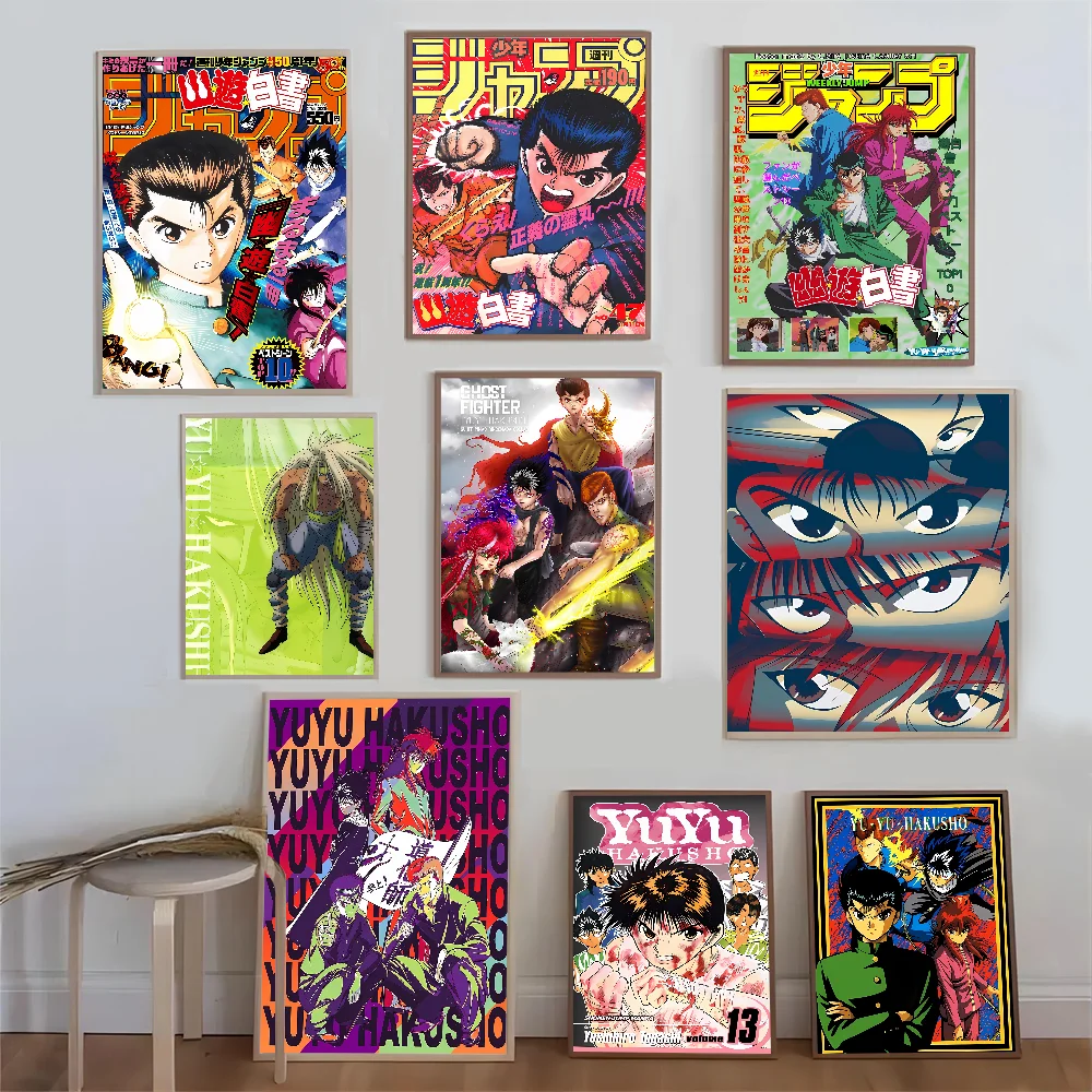 Anime YuYu Hakusho Classic Movie Posters HD Quality Poster Wall Art Painting Study Nordic Home Decor