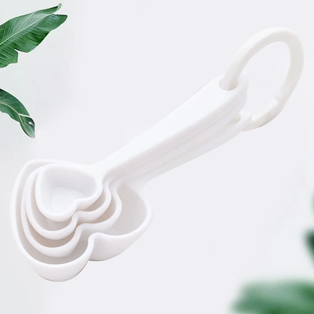 

Heart-Shaped Measuring Spoon Plastic Dessert Spoon For Coffee Tea Ice Cream Milk Stirring Ergonomic Handle Creative