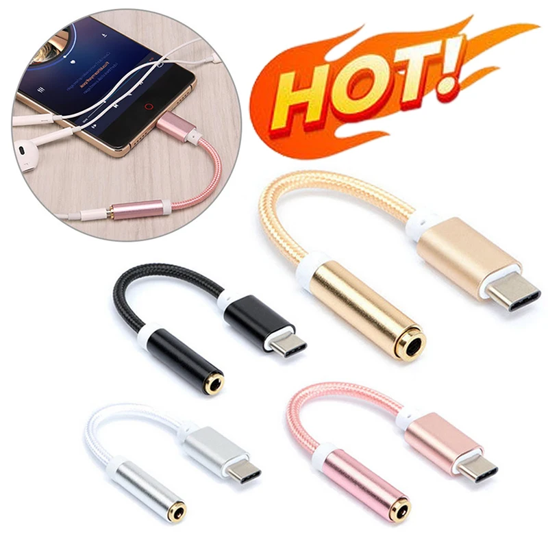 USB Type C To 3.5mm AUX Cable Adapter Type-c 3 5 Jack Audio Earphone Cable Converter for Samsung Galaxy S21 Ultra S20 Note 20