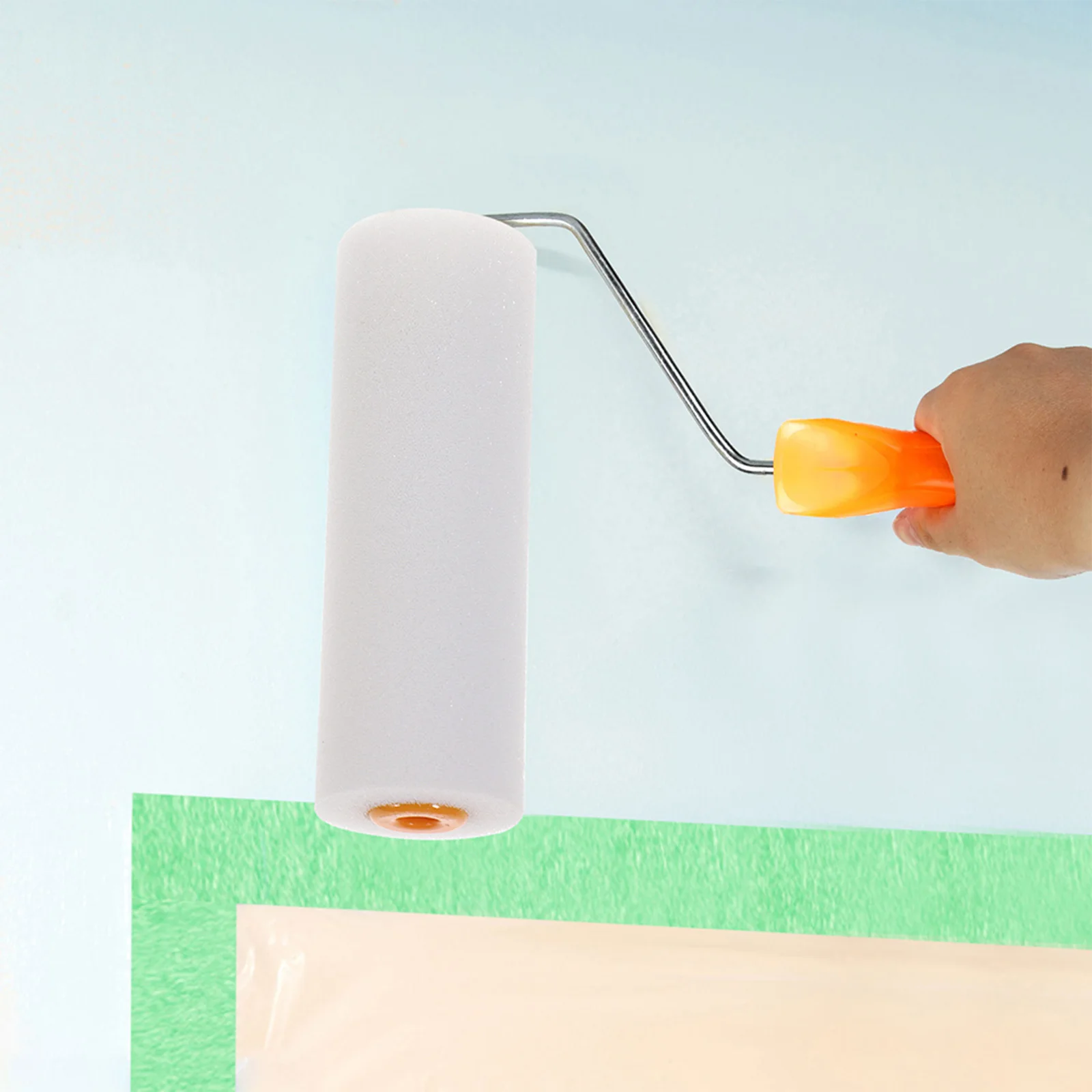 Juego profesional de 10 Uds de rodillos de pintura de espuma para pintura de pared, cubiertas de esponja multifuncionales para siesta, herramientas de aplicación suave