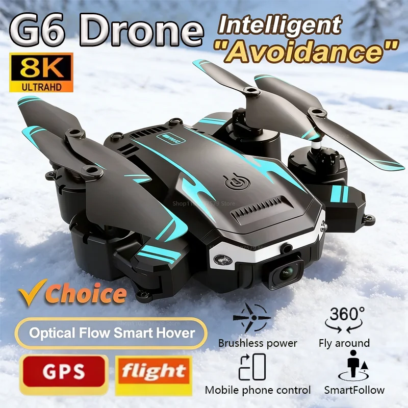 新しい G6/S6 ドローン 8K プロフェッショナル HD カメラ 5G WIFI 全方向 GPS 障害物回避オプティカルフロークアッドコプター子供ギフトおもちゃ