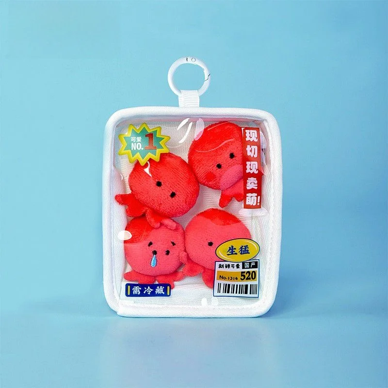 دمية محشوة على شكل مأكولات بحرية (كركند، سلمون، حيوانات بحرية) للتعليق، زينة ثقافية إبداعية، لعبة محشوة على شكل سرطان ومحار ل... #3