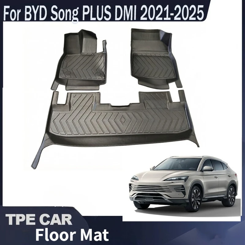 

For BYD Song PLUS DMI 2021-2026loor Mats Cargo Liner TPE Floor Liners Trunk Mat Car Interior Accessory