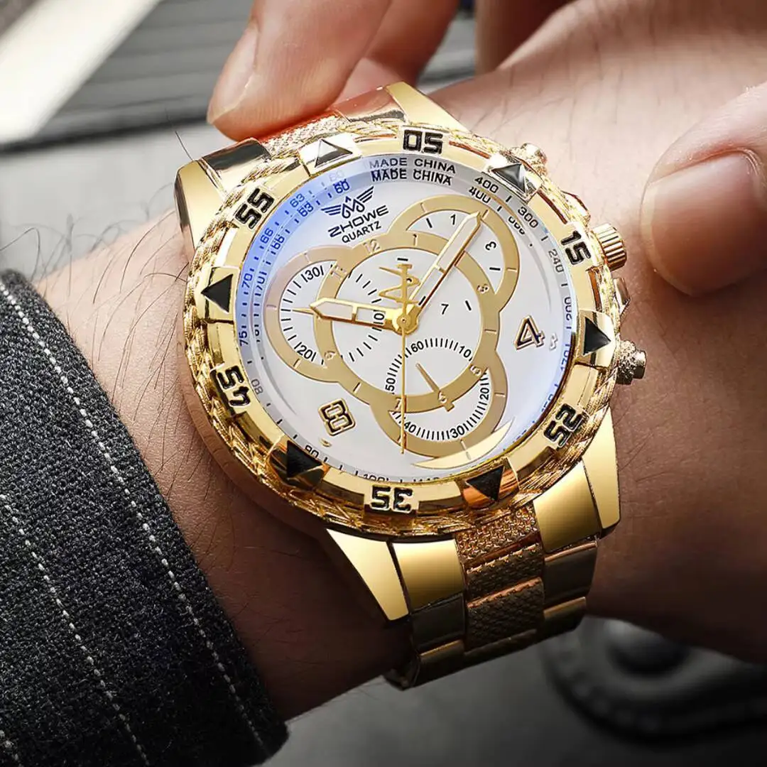 Luxury Large Dial Men Business Watches Fashion Male Analog Quartz Wristwatch Reloj Hombre