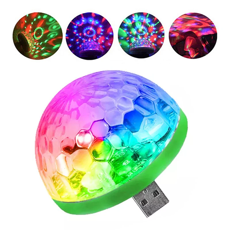 Usb led licht mini stage dj disco balverlichting sfeer auto interieur neon verlichting party bar effect 5v rgb kleurrijke lamp