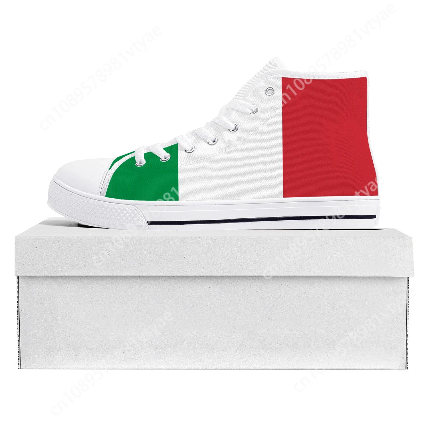 

Italian Flag High Top High Quality Sneakers Mens Womens Teenager Canvas Sneaker Italy Casual Couple Shoes Custom Shoe