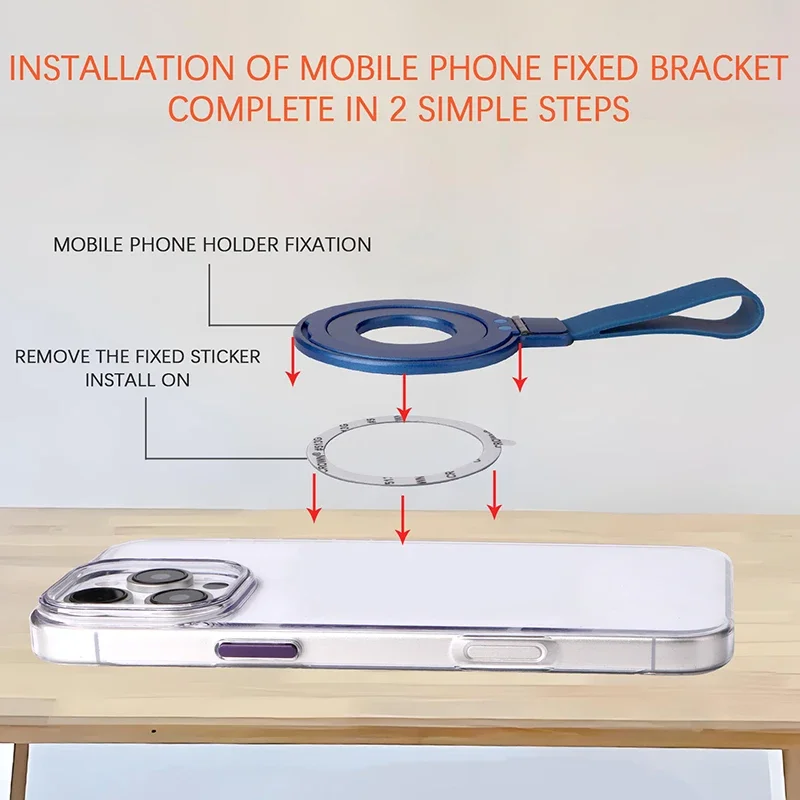 Magsafe 금속 링 접이식 360용 °   회전 강력 자석 휴대폰 거치대 아이폰 17 16 15 14 13 12 스마트폰 그립