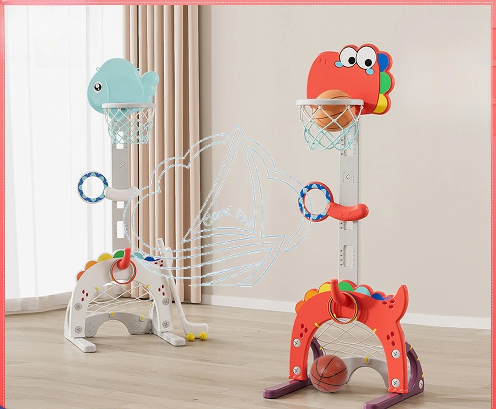 Basketball stand Children's indoor ball frame Adjustable basketball frame 5-in-1 toy Baby body Smart shooting rack