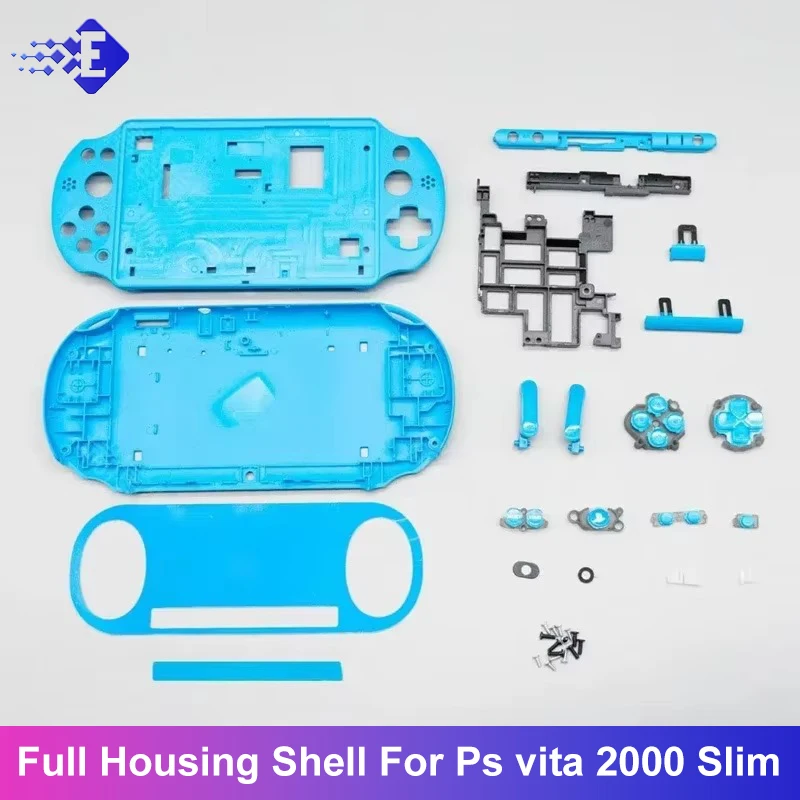 新しいフルハウジングシェルカバープラスチック-psv2000-psv-2000-フロントバックフェイスプレートケースとボタンキット-psvita-2000-用