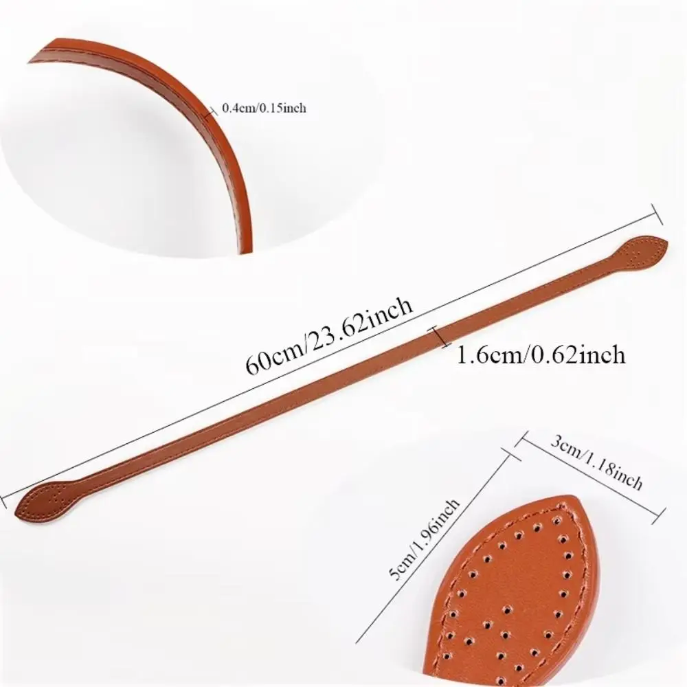 Alça de bolsa de couro pu 60cm, 2 peças, alça de bolsa de ombro, substituição de alças de cinto, faça você mesmo para mulheres, acessórios de bolsa artesanal
