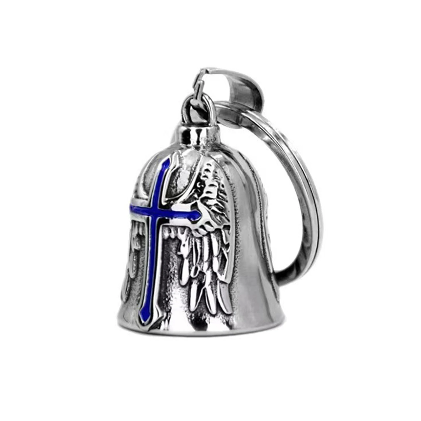 Cross Pendant Lucky Bell Guardian Necklace For Men Symbol Of Protection And Good Luck Riding Pendant