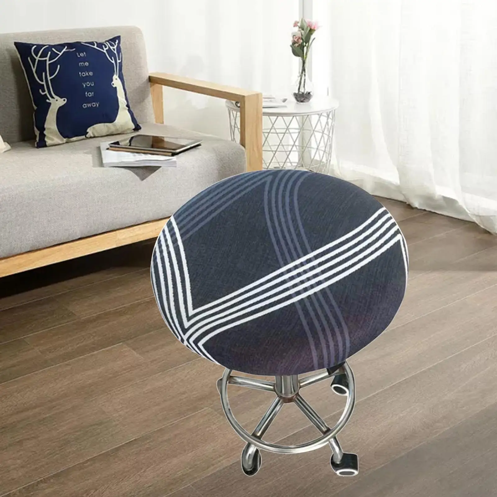 Stretch Round Bar Stool Cover Washable  Cover Polyester  Cushion 28-40cm