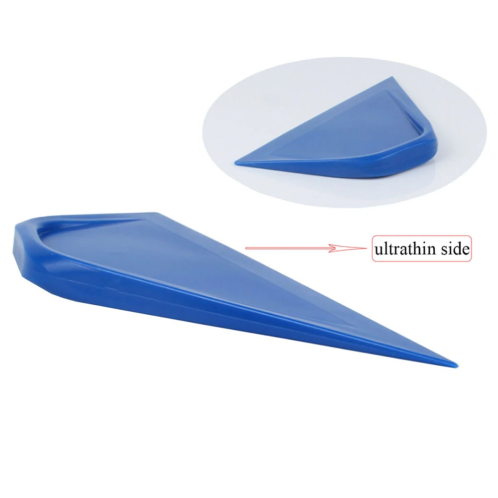2Pcs Car Corner Triangle Squeegee Plastic Card Scraper Tight Spaces Wrap Vinyl Curves Slot Window Tint Tool