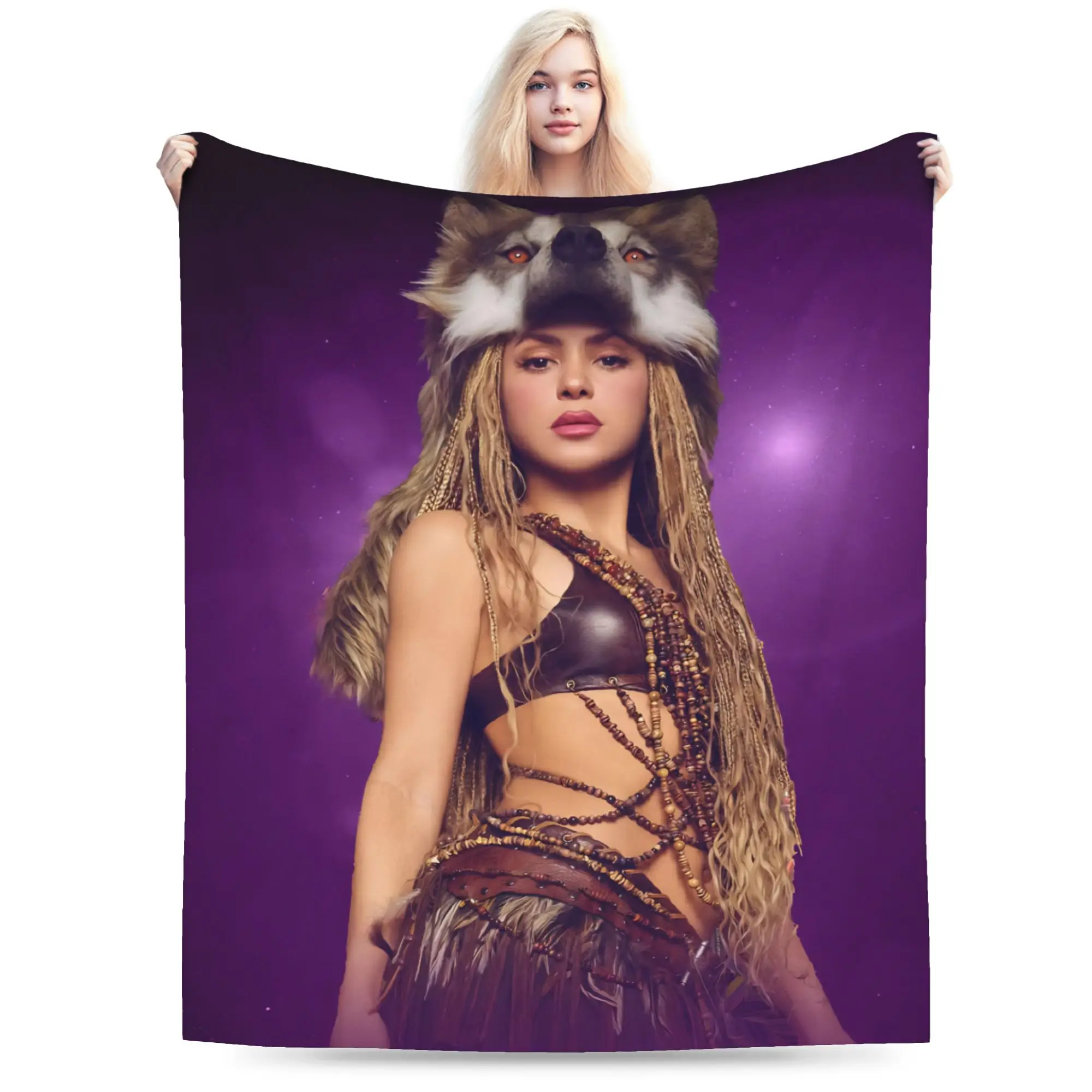 Singer S-Shakira Blankets Velvet Autumn/Winter  Breathable Soft Throw Blankets for Bedding Outdoor Plush Thin Quilt