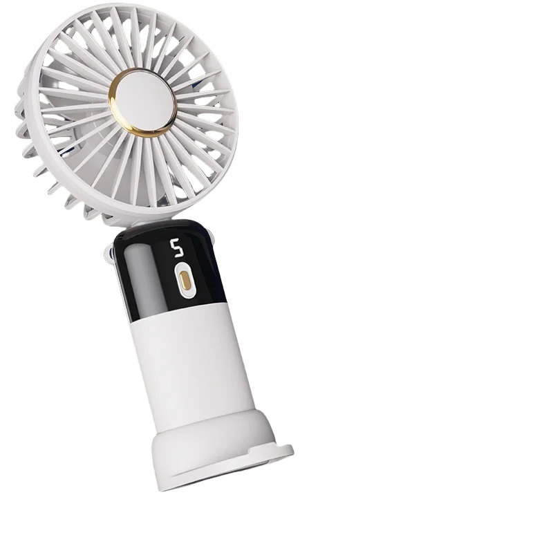 니치유 ワイヤレス充電ミニハンドファン ポータブルネックレスファン